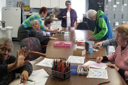 Seniors at rec center