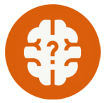 icon of a brain with a question mark
